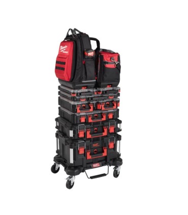 BASE MILWAUKEE PACKOUT CON RUEDAS Y PEDAL