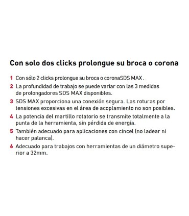 ADAPTADOR PARA EXTENSION SDS-MAX DOBLE iconnect