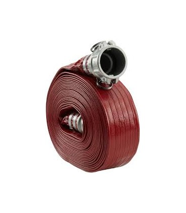 M. TUBO PLANO GOMA ROJA PRESION Ø 25mm NORMA 23091-2B CONTRAINCENDIOS