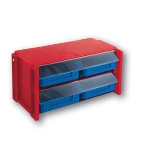 ESTANTE CLASIFICADOR APILABLE 4 CAJONES
