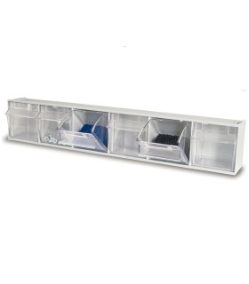 CONTENEDOR BASCULANTE 6 CAJONES GRIS