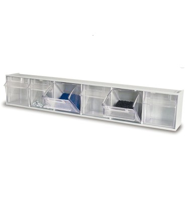 CONTENEDOR BASCULANTE 6 CAJONES GRIS