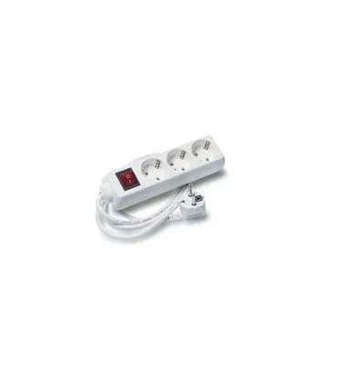 BASE MULTIPLE 3 TOMAS 2P+T CON INTERRUPTOR CABLE 1,5 MTS