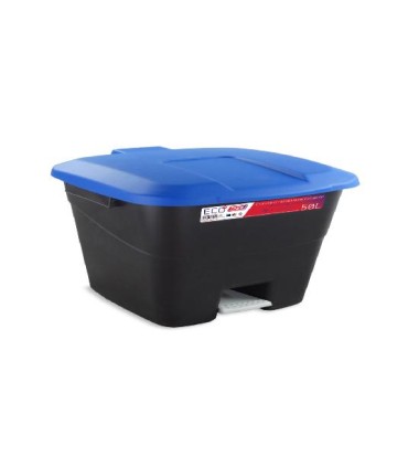 CUBO PLASTICO 50lts  PEDAL+TAPA AZUL