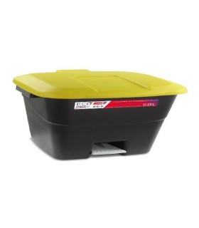 CUBO PLASTICO 50lts  PEDAL+TAPA AMARILLO