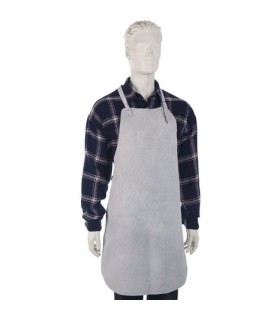 MANDIL CUERO SOLDADURA GRIS