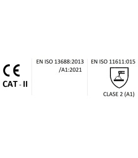 MANDIL CUERO SOLDADURA GRIS