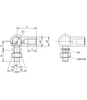 ROTULA ANGULAR M-10 ROSCA IZQUIERDA