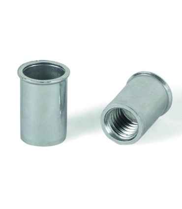 TUERCA REMACHABLE ACERO LISA SIN VALONA M6 (0,5-3mm)