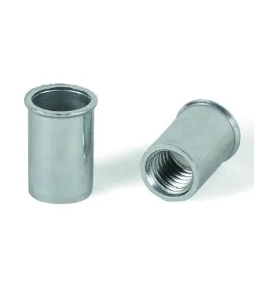 TUERCA REMACHABLE ACERO LISA SIN VALONA M6 (0,5-3mm)