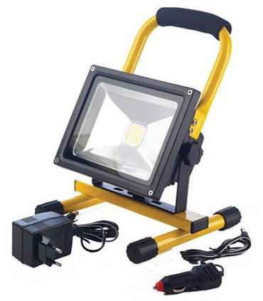 FOCO TRABAJO LED 50W C/ BATERIA , SOPORTE SUELO Y CARGADORES
