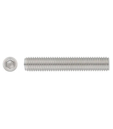 ESPÁRRAGO ALLEN PLANO DIN 913 INOX A4