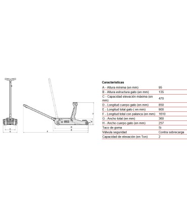GATO TALLER-GARAJE MEGA 2TON. GT-2