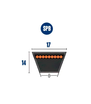 CORREA TRAP. DENTADA XPB 2240 / 5VX886 16x13x2240 Lp