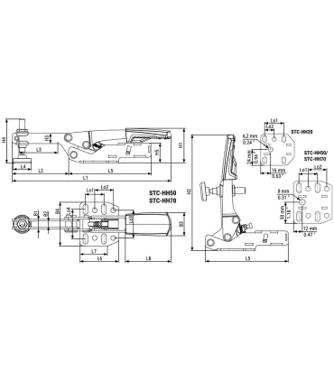 BRIDA AMARRE RAPIDA VERTICAL HH-50 0-40MM AUTOAJUSTABLE