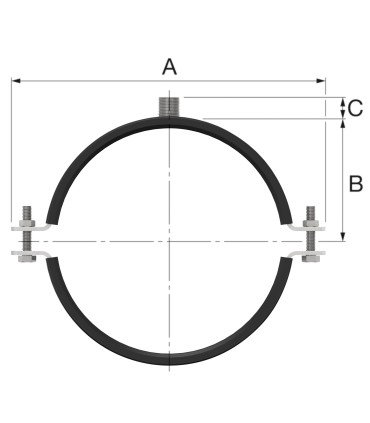 ABRAZADERA ISOFONICA M6 Ø18 3/8"