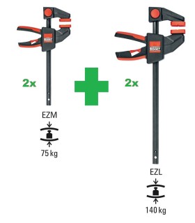 JUEGO 4 GATO BESSEY EZL+EZM 150+300mm