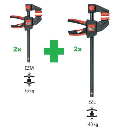 JUEGO 4 GATO BESSEY EZL+EZM 150+300mm
