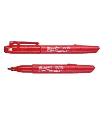 ROTULADOR FINO 1mm MILWAUKEE COLOR ROJO