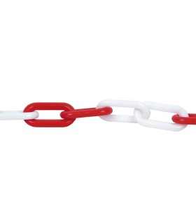 M.CADENA PVC PROTECCION ROJA/BLANCA 6mm