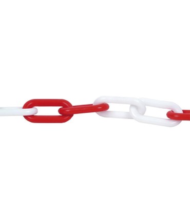 M.CADENA PVC PROTECCION ROJA/BLANCA 6mm