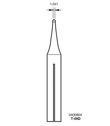 PUNTA SOLDADOR JBC T-05-D 1,5x1mm