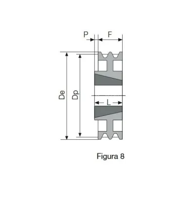 POLEA TAPER 150 1 CANAL SPZ (1610)
