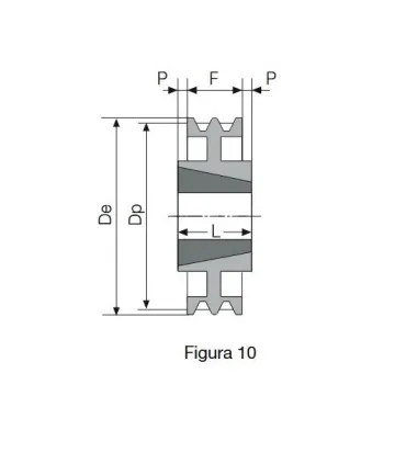 POLEA TAPER 180 1 CANAL SPB (1610)