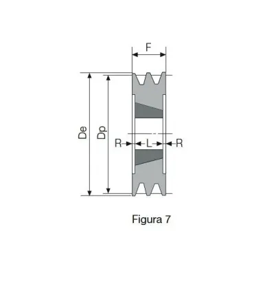 POLEA TAPER 250 5 CANALES SPC (3535)