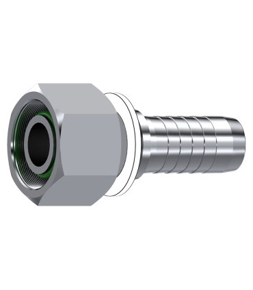 HEMBRA GIRATORIA RECTA MÉTRICA C/JUNTA TÓRICA -INOX Ø 10 S M18X1.5 DN 3/8"