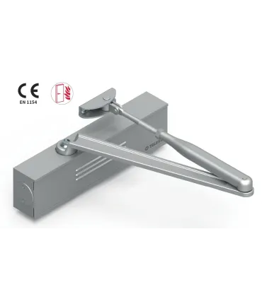 CIERRAPUERTAS STANDARD UNIK 3600 PLATA EN5 hasta 100kg. Con retención.