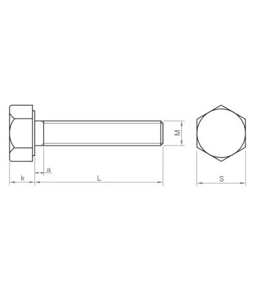 TORNILLO DIN 933 10.9 NEGRO
