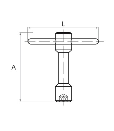 LLAVE TORRETA CUADRADO 8x8mm