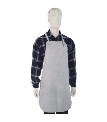 MANDIL CUERO SOLDADURA GRIS
