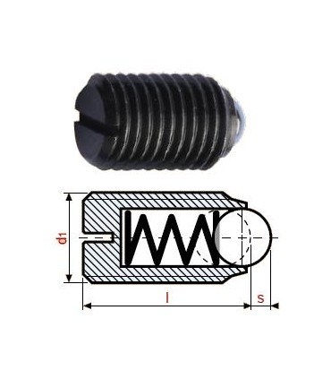 POSICIONADOR BOLA+MUELLE M10x19 DEST.PLANO