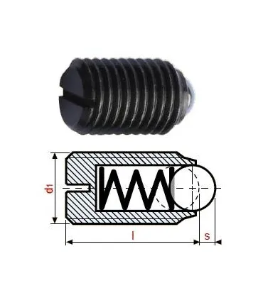 POSICIONADOR BOLA+MUELLE M10x19 DEST.PLANO
