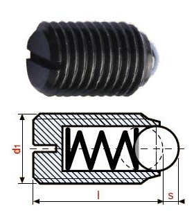 POSICIONADOR BOLA+MUELLE M8x16 DEST.PLANO