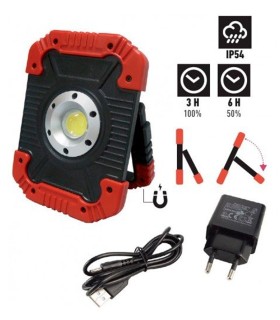 FOCO TRABAJO LED 10W C/ BATERIA LITIO+SOPORTE SUELO, CARGADORES