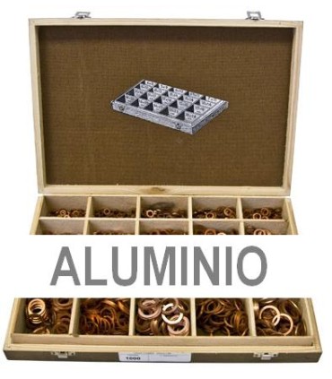 ESTUCHE SURTIDO ARANDELAS ALUMINIO 1250pcs