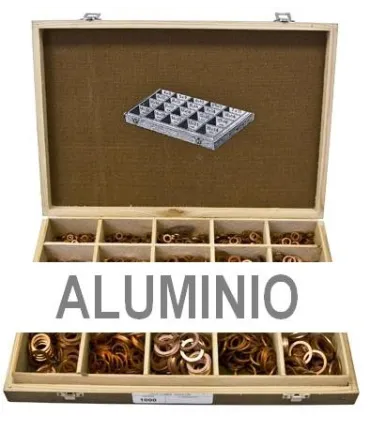 ESTUCHE SURTIDO ARANDELAS ALUMINIO 1250pcs