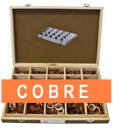 ESTUCHE SURTIDO ARANDELAS COBRE 1250 pcs.