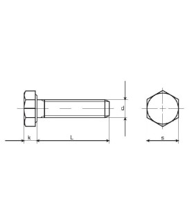 TORNILLO DIN 933 12.9 NEGRO