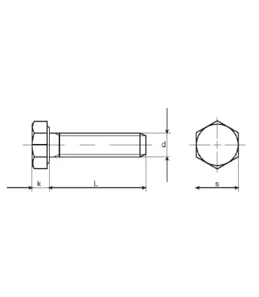 TORNILLO DIN 933 12.9 NEGRO
