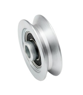 POLEA RUEDA GUIA PUERTA C/ROD 100X26 E-16 Canal Angular "V"