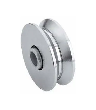 POLEA RUEDA GUIA PUERTA C/ROD 100X26 E-16 Canal Angular "V"