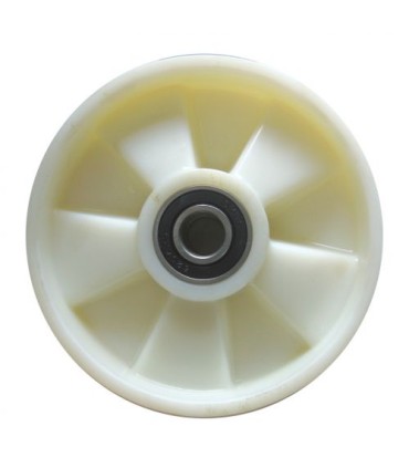 RUEDA NYLON TRANSPALETA 200x50 EJE 20 CON RODAMIENTOS