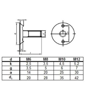 TORNILLO CANJILON M10X50 ZINC.C/ARN+TUERCA