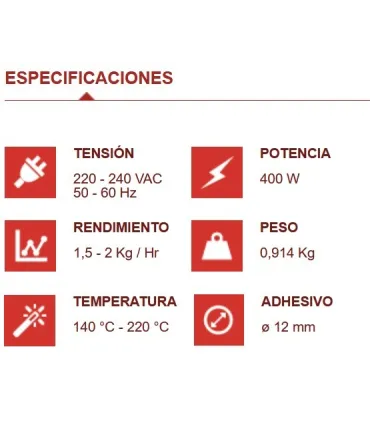 Encolador Heavy Duty simHM12 HD 400 W