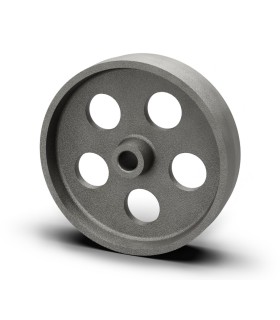 RUEDA EJE PASANTE HIERRO Ø 80X30 EJE 12MM 200KG