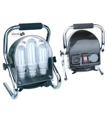 FOCO SUELO LUZ FRIA 3 LAMP.BAJO CONSUMO 300W 30680